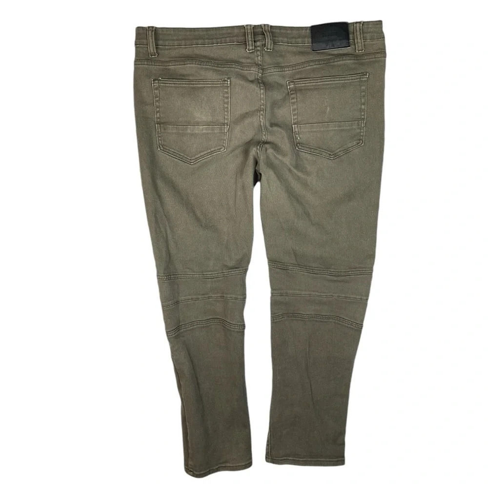 Mj3 Mens Henry & William New York Distressed Moto Denim Jeans 42x32 View 3